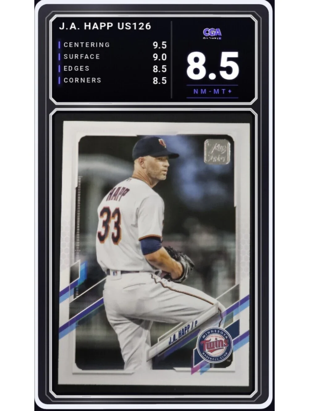 2021 Topps Update #US126 J.A. Happ Minnesota Twins MLB - CGA 8.5 Digital Grade